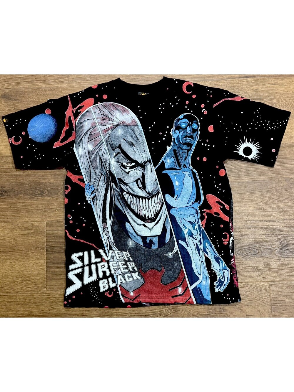 Marvel Silver Surfer Black Knull AOP Mega Print T-Shirt XL Limited #15A